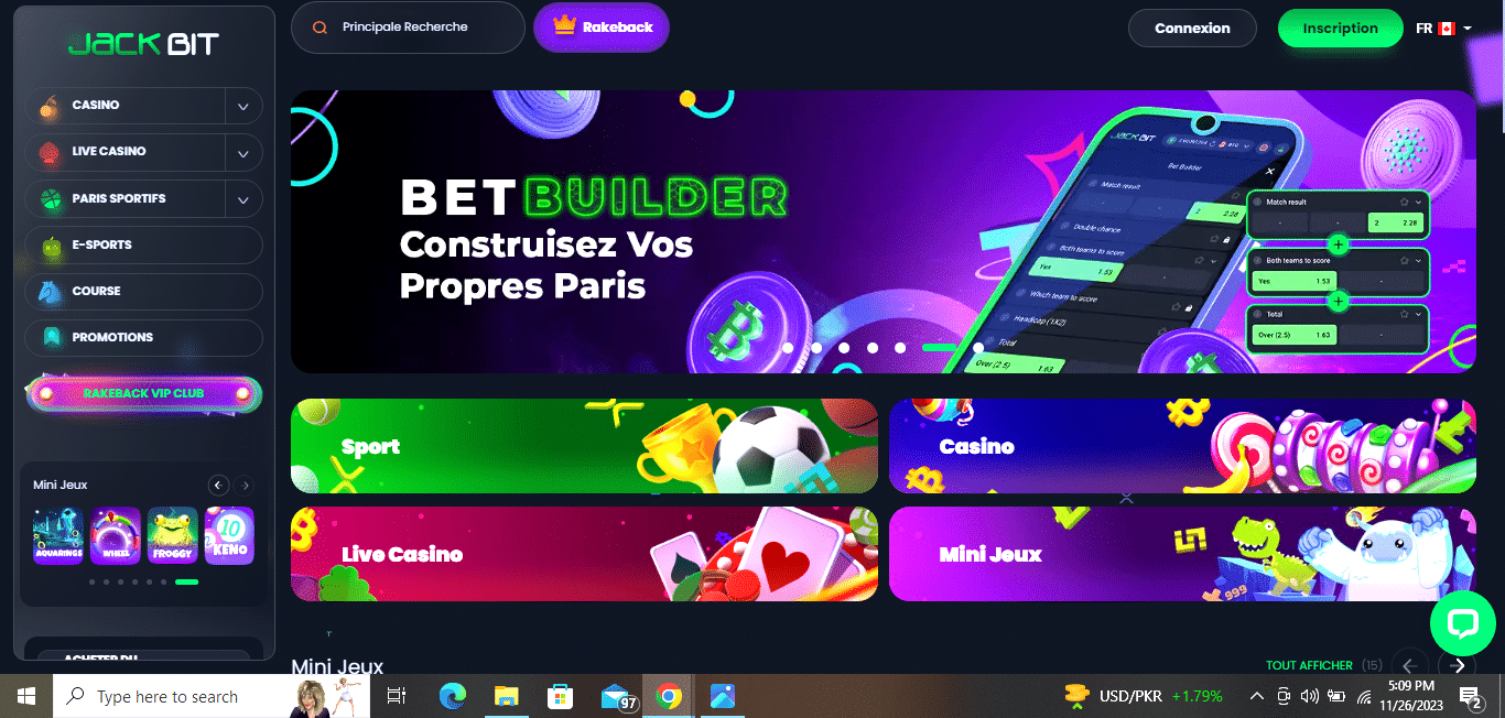 Image showing Jackbit Casino Homepage